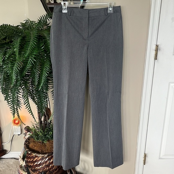 NWOT Anne Klein Stretch Lined Heather Gray Trousers Dress Pants Office Business - Picture 1 of 14